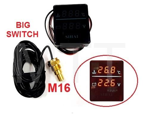 LCD W/Temp. & Volt. Gauge M16