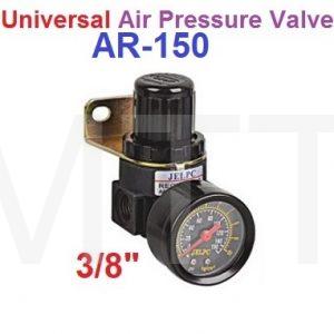 Air Pressure Valve W/Gauge-3/8"