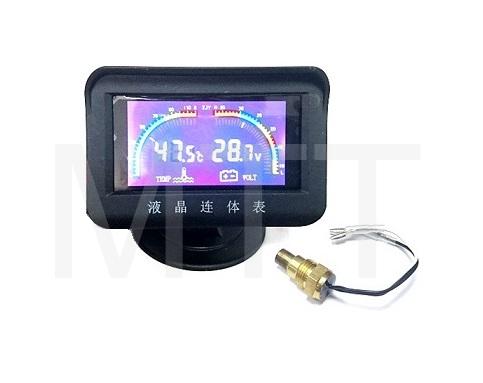 LCD W/Temp & Volt Gauge-12V~24V