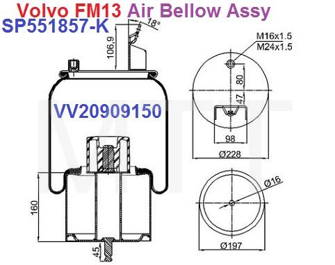Air Bellow Assy-Volvo FM13 - Image 6