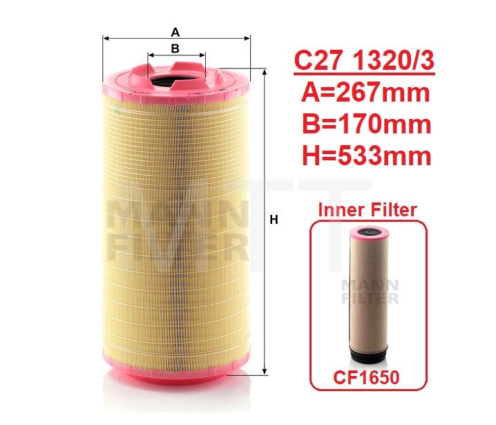Air Filter-M/Benz Actros MP2 MP3