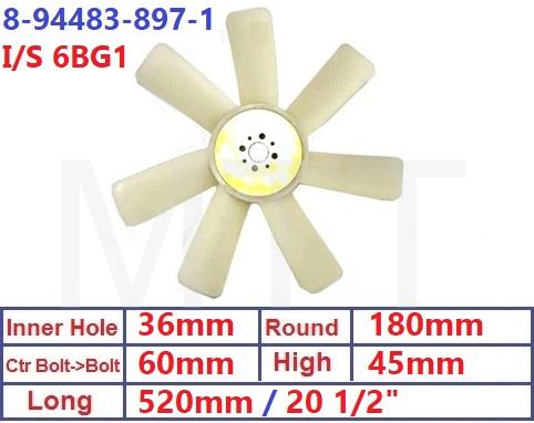 Fan Blade-Isuzu 6BG1