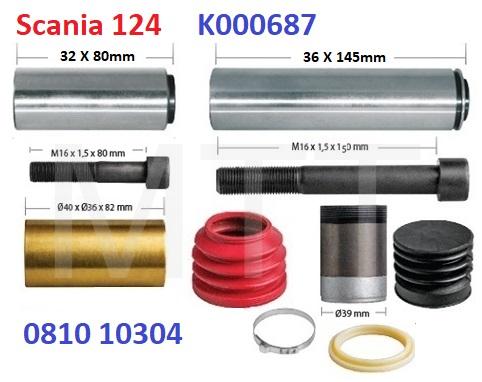 Brake Caliper Bush Kit-Scania 124