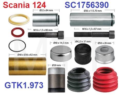 Brake Caliper Bush Kit-Scania 124