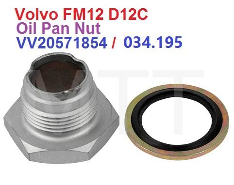 Oil Pan Nut-Volvo FM12 D12C