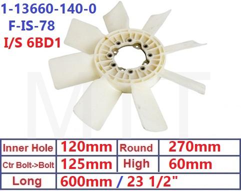 Fan Blade-Isuzu 6BD1 EX200