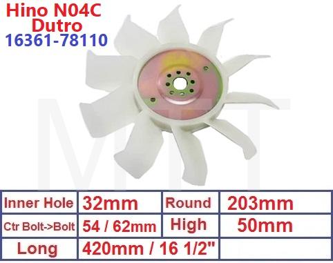 Fan Blade-Hino Dutro NO4C