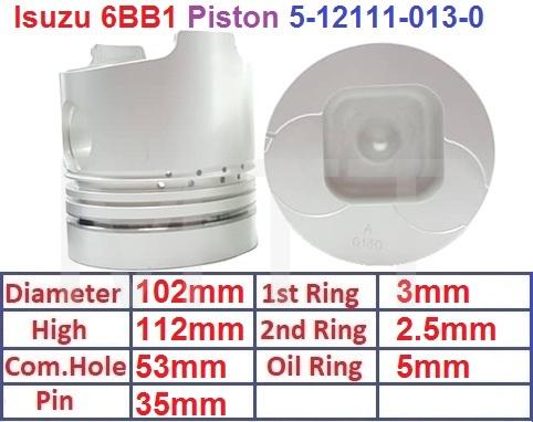Piston-Isuzu 6BB1 112mm