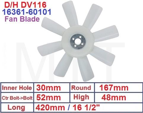 Fan Blade-Daihatsu DV116 / Toyota