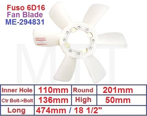 Fan Blade-Fuso 6D15T 6D17