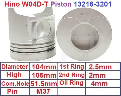 Piston-Hino W04D-T