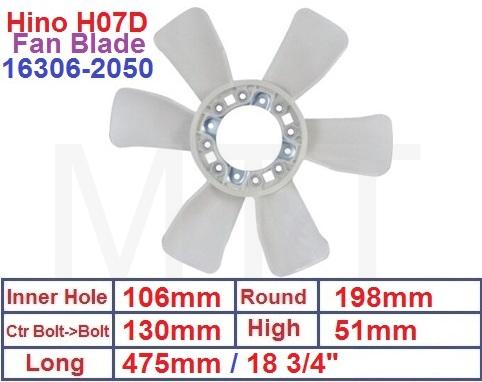 Fan Blade-Hino HO7D