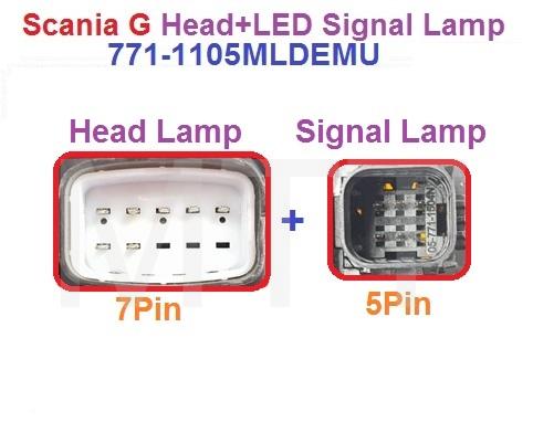 Scania G Series Head Lamp+LED Signal Lamp - Image 2
