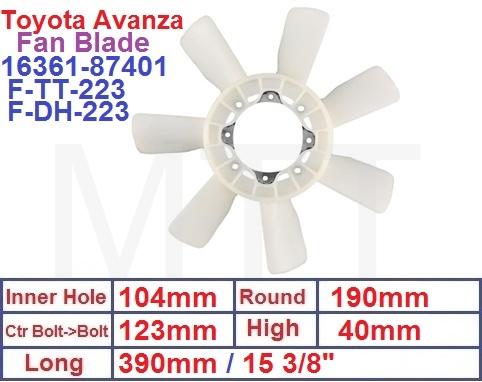 Fan Blade-Toyota Avanza P/Kembara