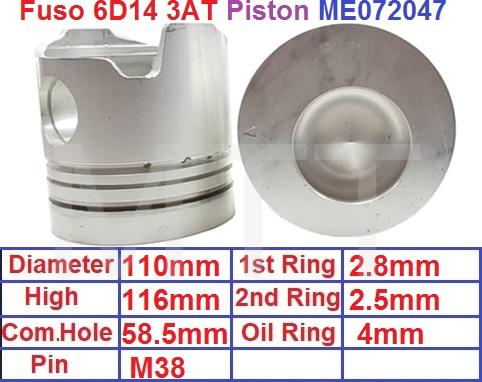 Piston-Fuso 6D14-3AT