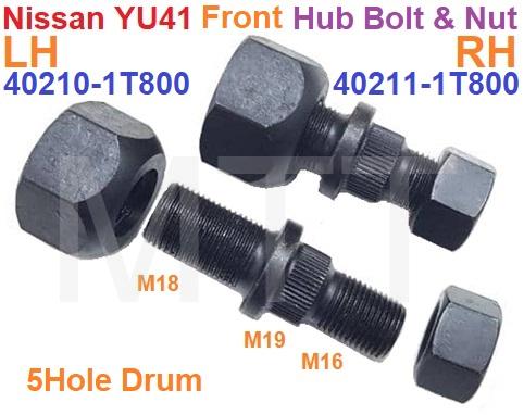 Hub Bolt & Nut-19mm-Frt-Nissan YU41