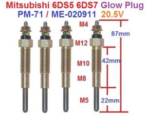 4X HEATER GLOW PLUGS FOR MITSUBISHI L200 L300 L400 PAJERO 2.5 DIESEL M