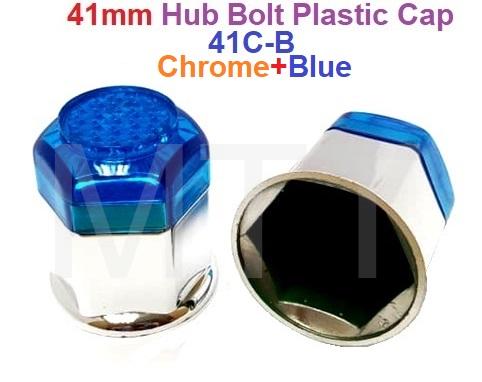 Lorry Hub Bolt Plastic Cap-41mm+Chrome - Image 2