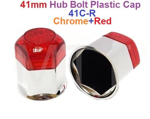 Lorry Hub Bolt Plastic Cap-41mm+Chrome - Image 7