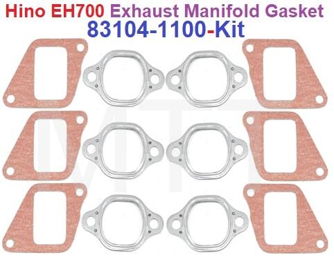 Exhaust Manifold Gasket Kit-Hino EH700