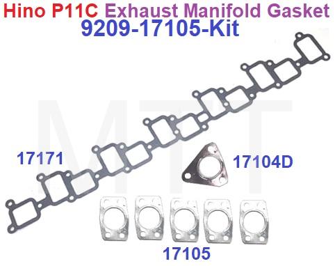 Exhaust Manifold Gasket Kit-Hino P11C
