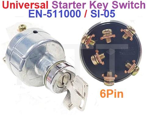 Starter Key Switch-Universal 6Pin
