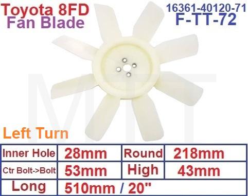 Fan Blade-Forklift Toyota 8FD