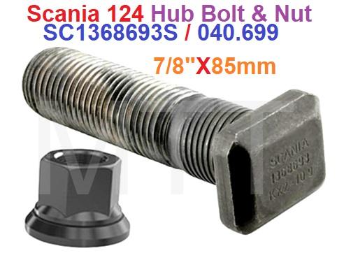 Hub Bolt & Nut-Scania 124