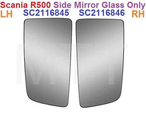 Side Mirror Glass Only-Scania R500 (Big)