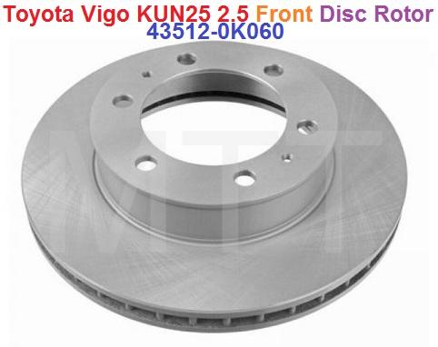 Front Disc Rotor-Toyota Vigo KUN25 2.5