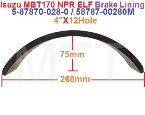 Brake Lining-Isuzu MTB170 NPR ELF - Image 2