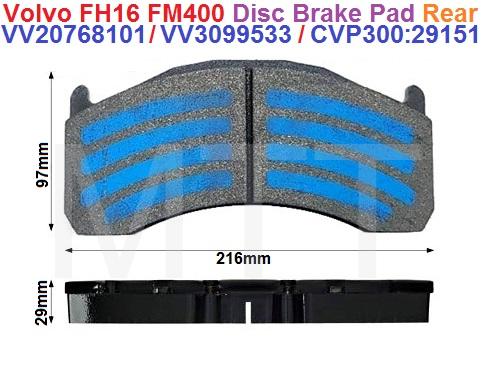 Brake Disc Pad-Volvo FM9 FM12 FH16 - Image 2