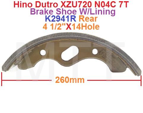 Brake Lining W/Shoe-Hino Dutro XZU720 ( Rr ) - Image 2