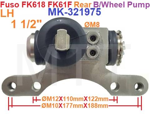 B/Wheel Cylinder-Fuso FK61F FK617 ( Rr-Lh ) - Image 2