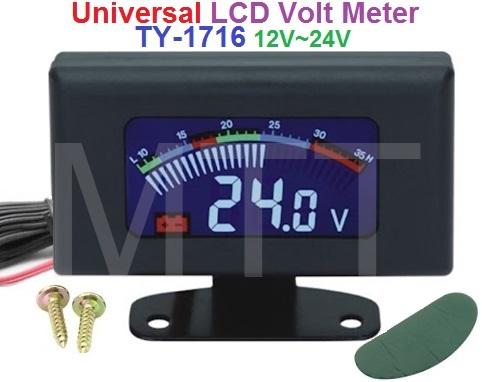 LCD Volt Meter Gauge-Universal