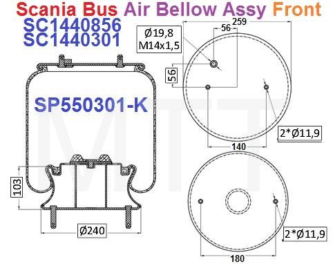 Air Bellow Assy-Scania Bus K124 - Image 4