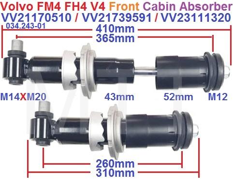 Cabin Absorber-Volvo FM4 FH4 V4 ( Frt )