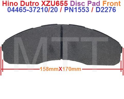 Brake Disc Pad-Hino Dutro XZU655 ( Frt )