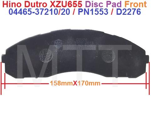 Brake Disc Pad-Hino Dutro XZU655 ( Frt ) - Image 2