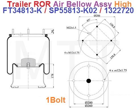 Air Bellow Assy-Trailer ROR (1Bolt High) - Image 6