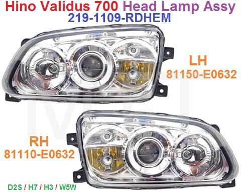 Hino Victor Head Lamp Assy ( HID )