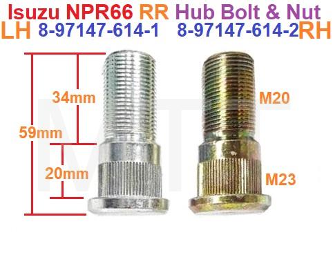 Hub Bolt & Nut-Isuzu NPR66 ( Rr ) - Image 2