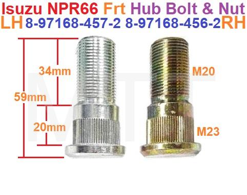 Hub Bolt & Nut-Isuzu NPR66 ( Frt ) - Image 2