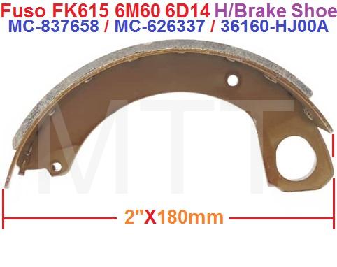 Hand Brake Lining W/Shoe-Fuso FK617 - Image 2