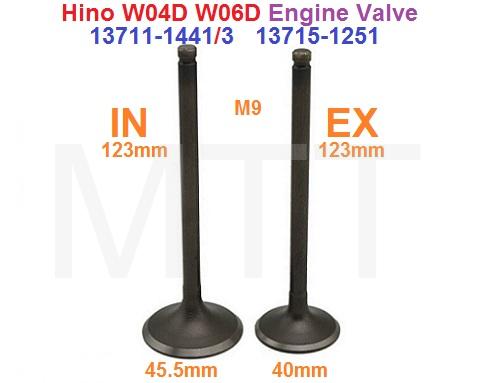 Engine Valve-Hino W04D W06D