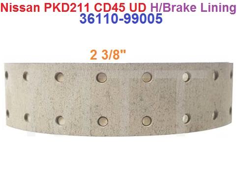Hand Brake Lining W/Shoe-Nissan CD45 PKD211