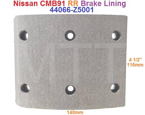Brake Lining-Nissan CM88 / Fuso FK ( Rr )