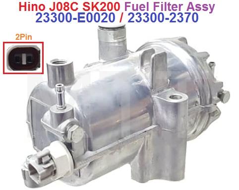 Fuel Filter Assy-Hino J08E S05C SK200 - Image 2