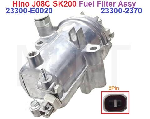 Fuel Filter Assy-Hino J08E S05C SK200 - Image 3