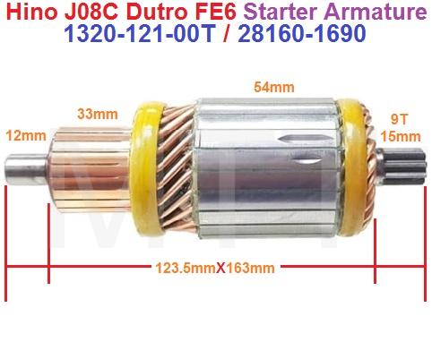 Starter Armature-Hino J08C Dutro / N/S FE6 - Image 3
